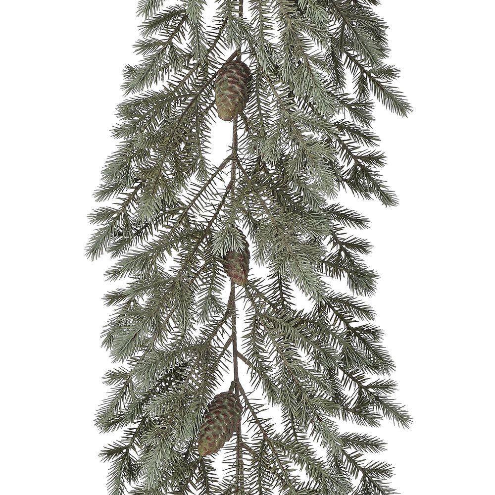 Wild Forest Spruce Garland W/Cones, 72" (Green/Blue) - Image 3