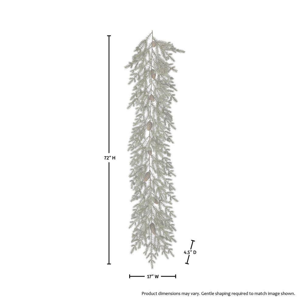 Wild Forest Spruce Garland W/Cones, 72" (Green/Blue) - Image 4