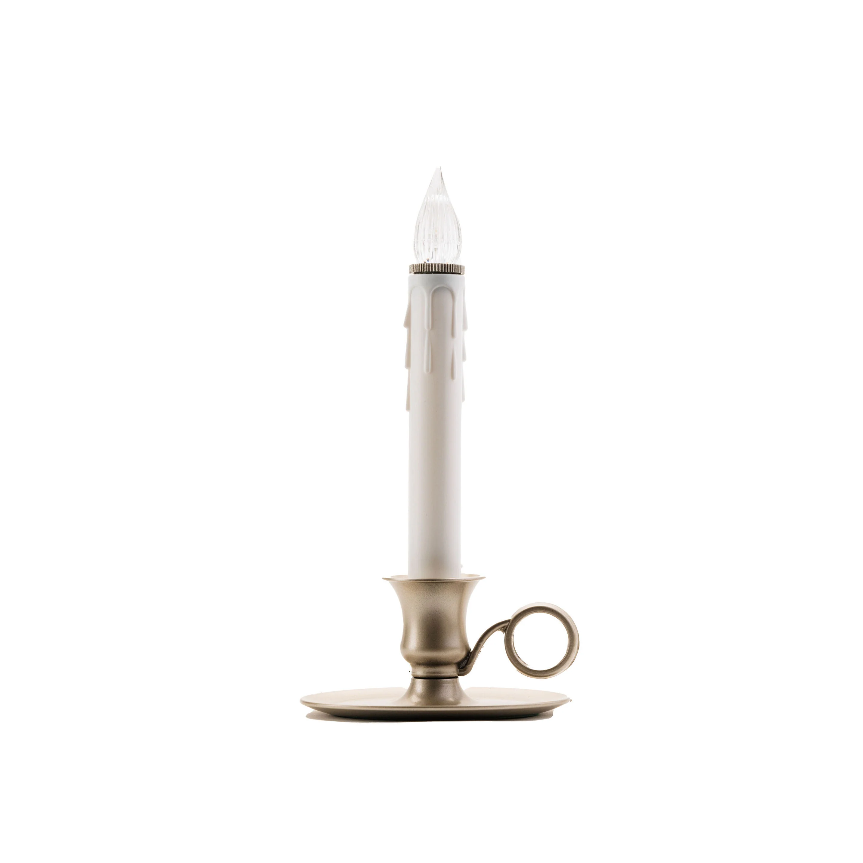 Williamsburg Pewter LED Bulb Candle W/ Sensor, 9" (Set of 4) - Image 3