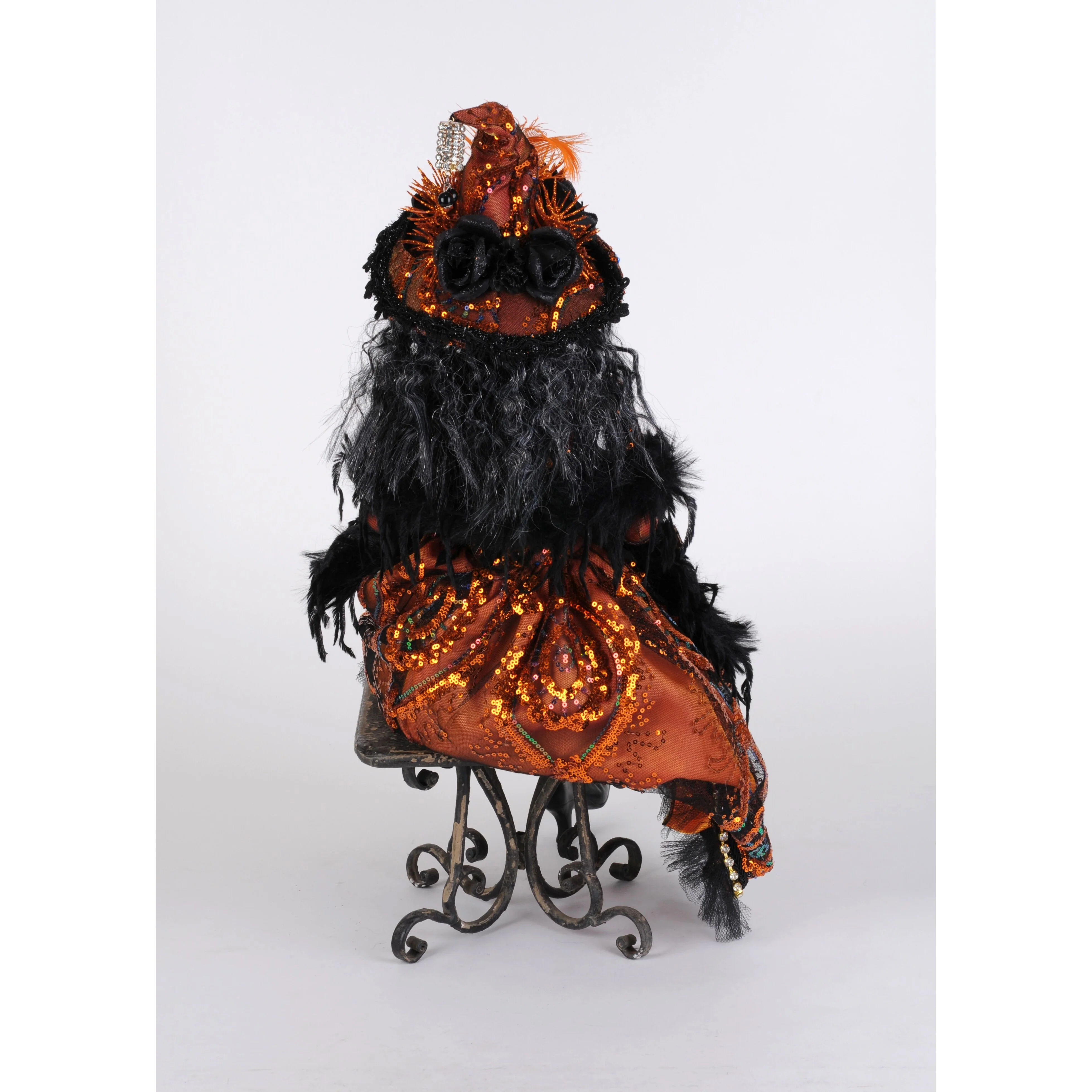Wine Elegance Sitting Witch Figurine, 26" - Image 2