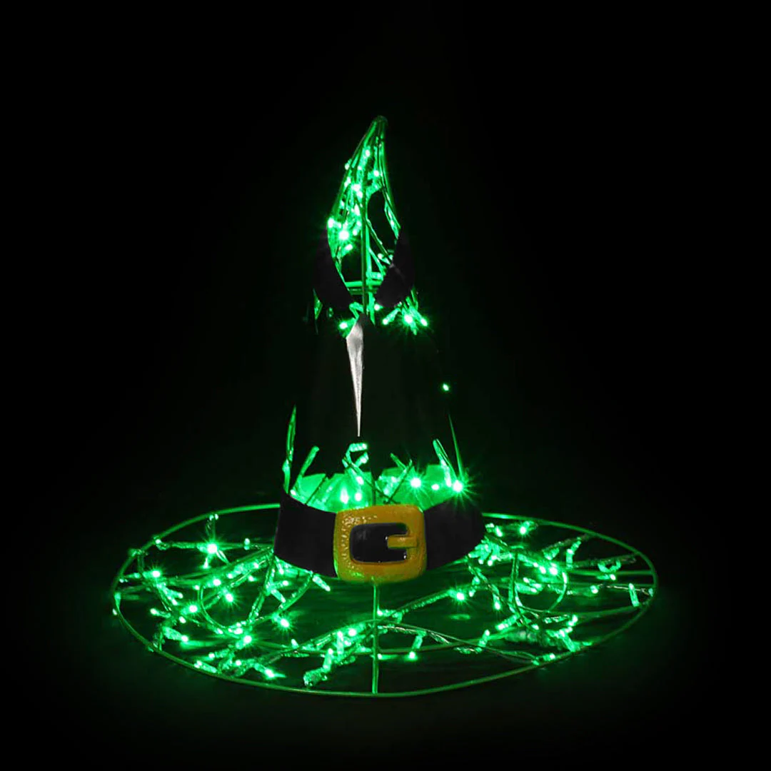 Large Witch Hat Figure, LED Lit, 38" - Image 4
