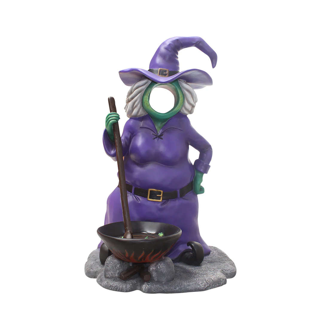 Large Fiberglass Witch Photo Op, 75"