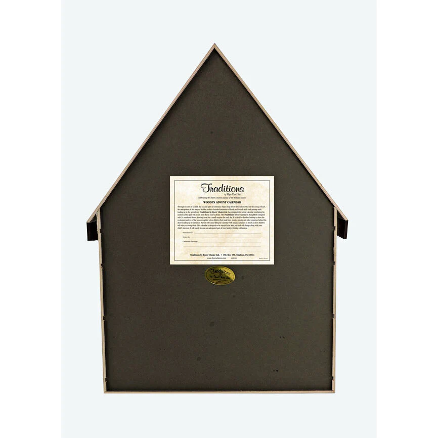 Wooden Christmas House Advent Calendar, 22 x 16" - Image 4