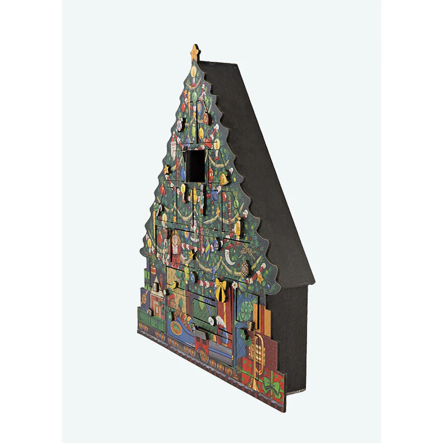 Wooden Christmas Tree Advent Calendar, 20" x 18.5" - Image 2