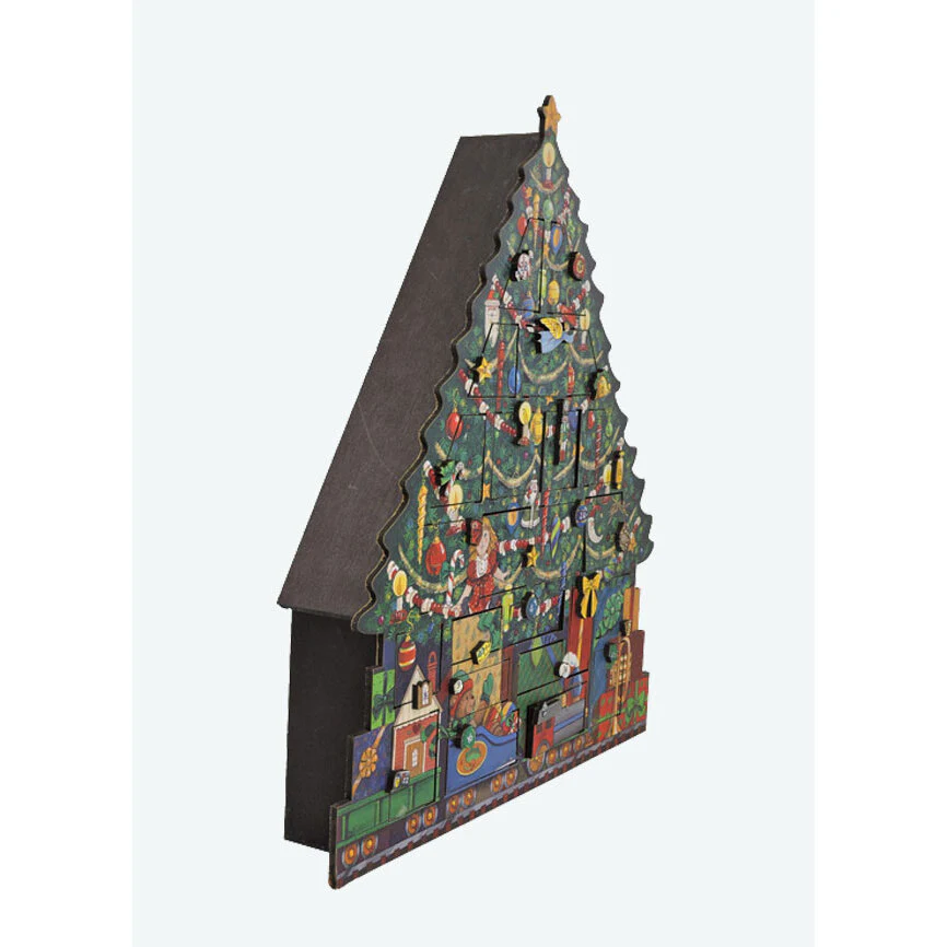 Wooden Christmas Tree Advent Calendar, 20" x 18.5" - Image 4