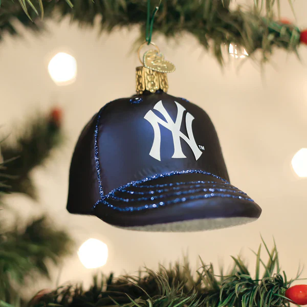 Yankees Baseball Cap Ornament, 3.5"