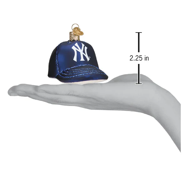 Yankees Baseball Cap Ornament, 3.5" - Image 3