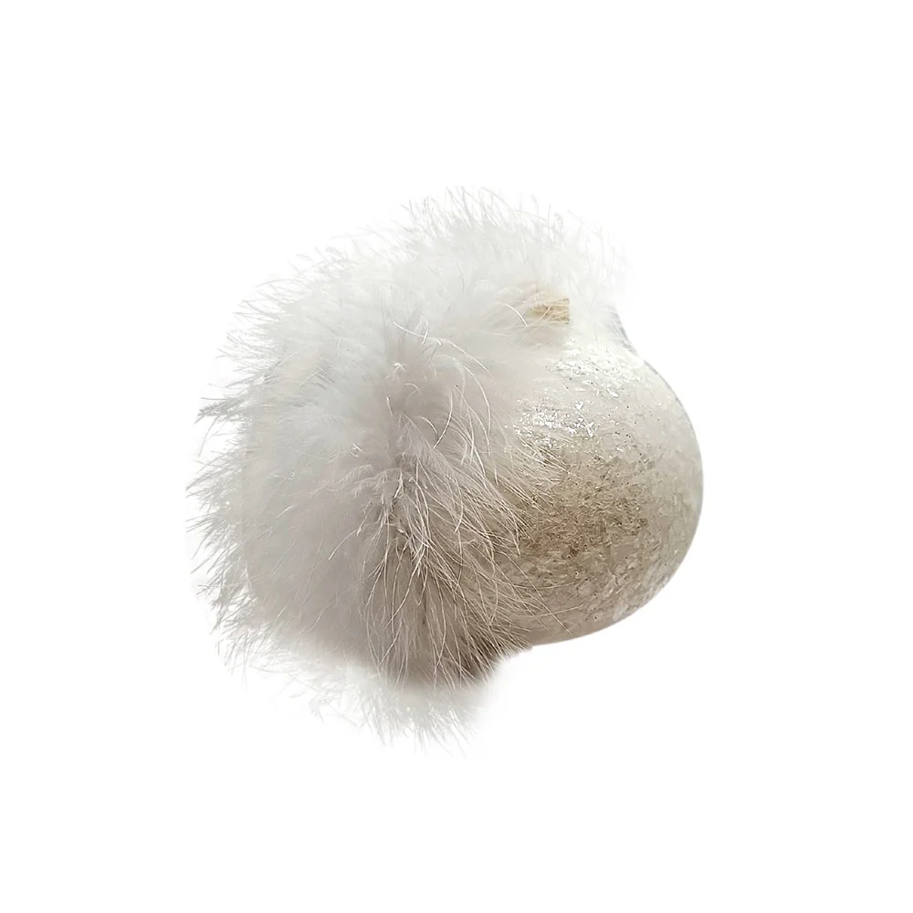 Yeti Snow Monster Glass Ball Ornament, 4" - Image 2